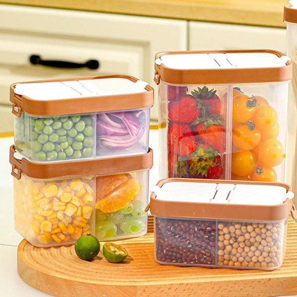 Kitchen Divided Sealed Cereals Storage Box