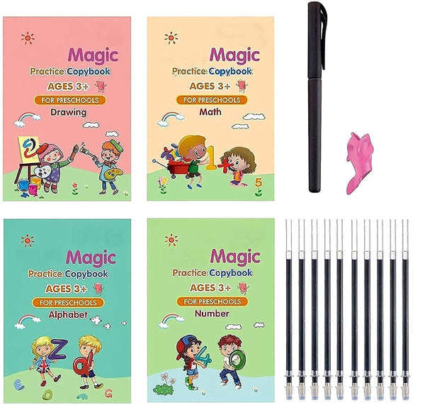 4 Pcs Writing Tracing Book for Kids