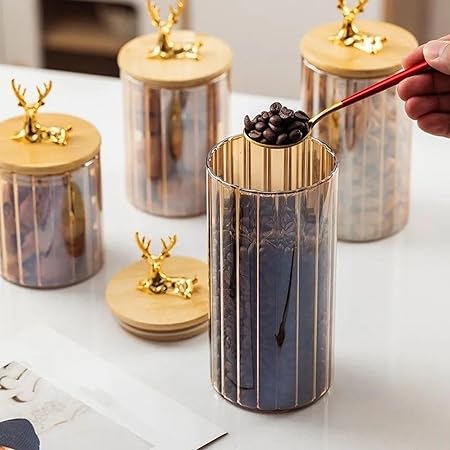 Glass Jars With Bamboo Clamp Lids