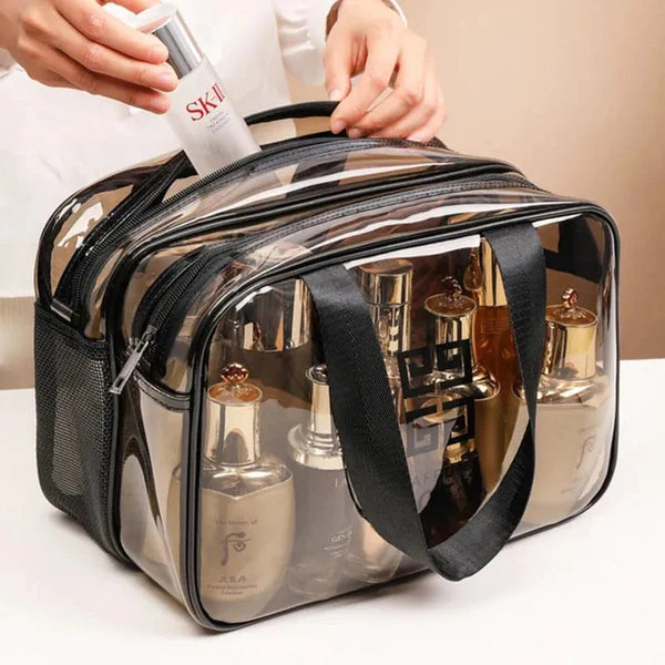 Double Layer Transparent Cosmetic Bag