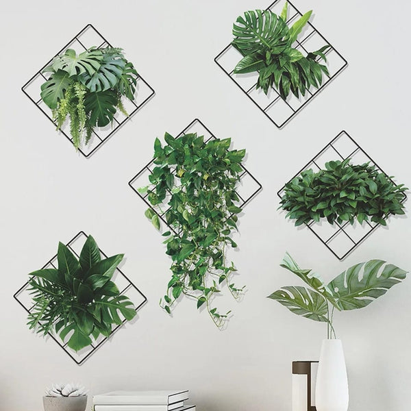 3D Green Plant Wall Stickers