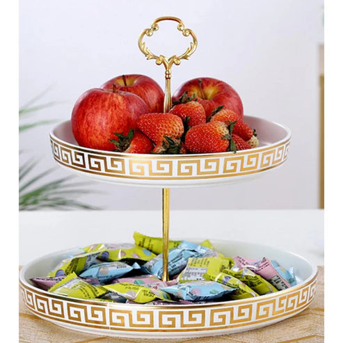 2 Tier Ceramic Cup Cake Stand