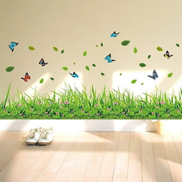 Green Grass Butterfly Stickers