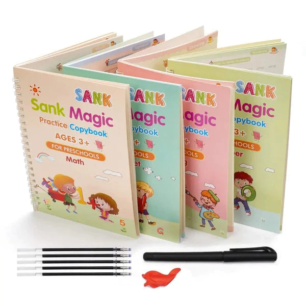 SmartCart™ 4 Pcs Writing Tracing Book for Kids