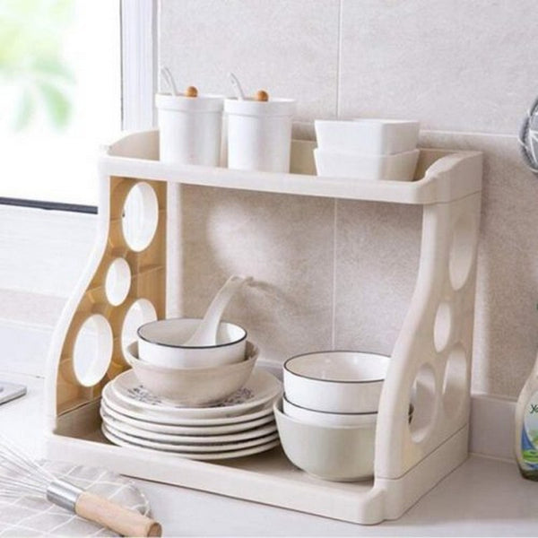 Double Layer Kitchen Shelf Rack