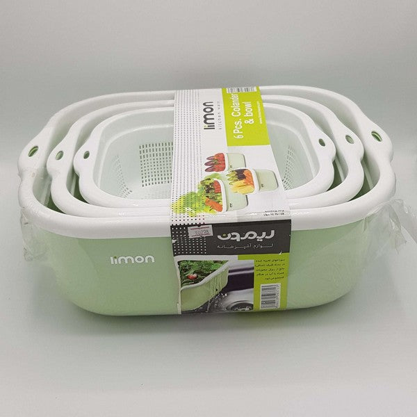 Limon Bowls & Colander 6 Pcs Set